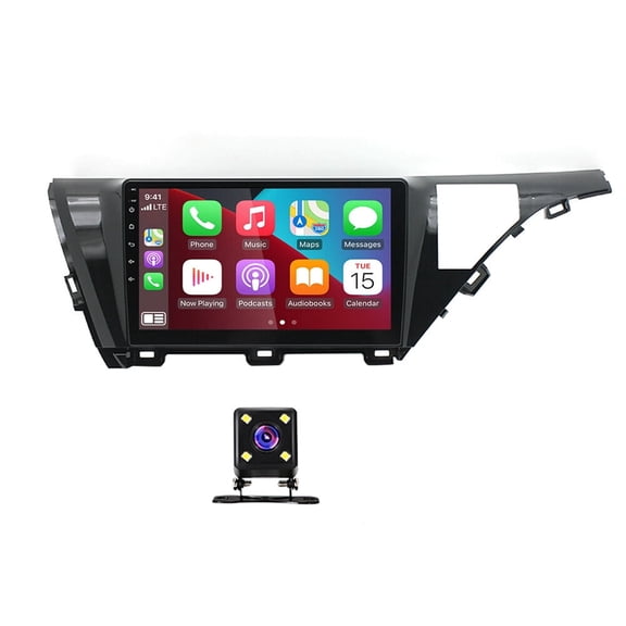 Car Stereo Head Unit 10 Inch 2GB 32GB Wireless CarPlay 4Led Camera Split Screen Fits for Toyota Camry 2018-2020