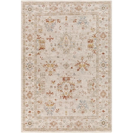 surya avant garde avt-2311 120x168 rectangle fabric rug in light beige/red