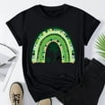 thumbnail image 2 of Yxbdin Womens St Patricks Day T Shirts Plus Size Shamrock Graphic Tee Clover Printed Short Sleeve Shirt Casual Crew Neck Tops Black XXL, 2 of 6
