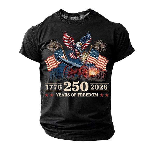 Mens Summer Tops Short Sleeve American Independence Day Print Spring T Shirts Casual Crew Neck Trendy Tees