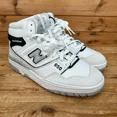 thumbnail image 3 of New Balance 650 Trainers Mens Size UK 7 White Black Angora Suede Hi Casual Shoes, 3 of 5