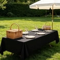 thumbnail image 4 of Linnome Rectangle Tablecloth Plastic Fiber 4 Colors Available 72x54 Inches Washable for Home Pub Restaurant Black, 4 of 6