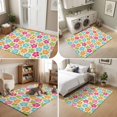 thumbnail image 5 of Area Rugs 3'x5', Colorful Flowers Carpet Runner Indoor Outdoor Rugs Home Decor Aesthetic, Farmhouse Botanical Floral Leaves Non Slip Mats Washable Accent Rug for Living Room Bedroom, 5 of 8
