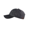 thumbnail image 3 of NYFASHION101 Distressed Look Cotton Blend Precurved Baseball Cap Hat - Black, 3 of 4