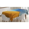 thumbnail image 1 of Ambesonne Landscape Tablecloth Rectangular Table Cover, Desert Sand Dunes, 52"x70", Blue and Apricot, 1 of 3