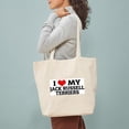 thumbnail image 3 of CafePress - I Love My Jack Russell Terrie Tote Bag - Unisex Canvas Tote Bag, Beige, 1-Piece, 3 of 7