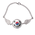 thumbnail image 1 of Copa Mundial de fútbol de bandera nacional de Corea Pulsera pulsera pulsera alas de ángel pulsera, 1 of 3