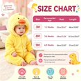 thumbnail image 3 of ZHANGDER Infant Duck Costume Toddler Baby Boys Girls Flannel Romper Hooded Jumpsuit Outfits, 3 of 9