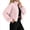 Pink, variant on Women Jacket Solid Color Cropped Zip Up Coat Long Sleeve Stand Collar Outerwear Drawstring Hem Elastic Cuffs with Pockets Casual for Daily Campus Shopping Weekend Street Wear