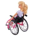 thumbnail image 4 of A-Waroom 2 Pcs 12 inch Doll Accessary Doll Wheelchair Doll Cane Simulation Miniature Wheelchair Cane set Model Ornament Folding Wheelchair Toy for 12 inch Doll, 4 of 6