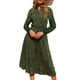 thumbnail image 3 of Vestido de manga larga de longitud media, vestido de leopardo con cuello alto y estampado de leopardo, vestido de manga larga para mujer, vestido de manga larga con tecnología avanzada, 3 of 6
