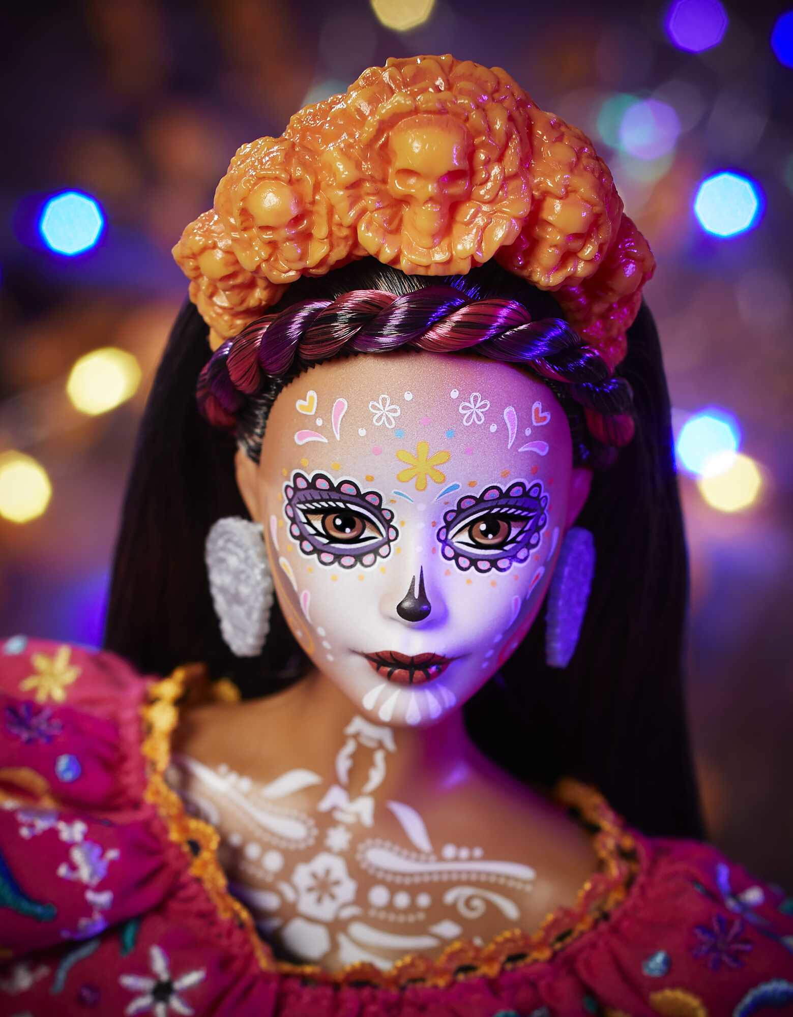 Barbie Signature 2022 Dia de Muertos Collectible Doll in Embroidered Dress & Flower Crown - image 5 of 7