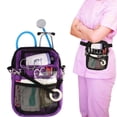 thumbnail image 1 of Riñonera de enfermera con múltiples compartimentos, soporte para cinta, organizador, cinturón, riñonera para vendas, estetoscopios, de , - púrpura Baoblaze Enfermera Fanny Pack, 1 of 7