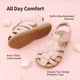 thumbnail image 4 of Sandalias DREAM PAIRS para Niñas con Punta Cerrada y Flor, Verano, Rosa, Talla 13, 4 of 6