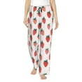 thumbnail image 2 of Goofa Hand Drawn Strawberry Printed Soft Pajama Pants for Women, Wide Leg Comfy Casual Lounge Yoga Pants-X-Large, 2 of 9