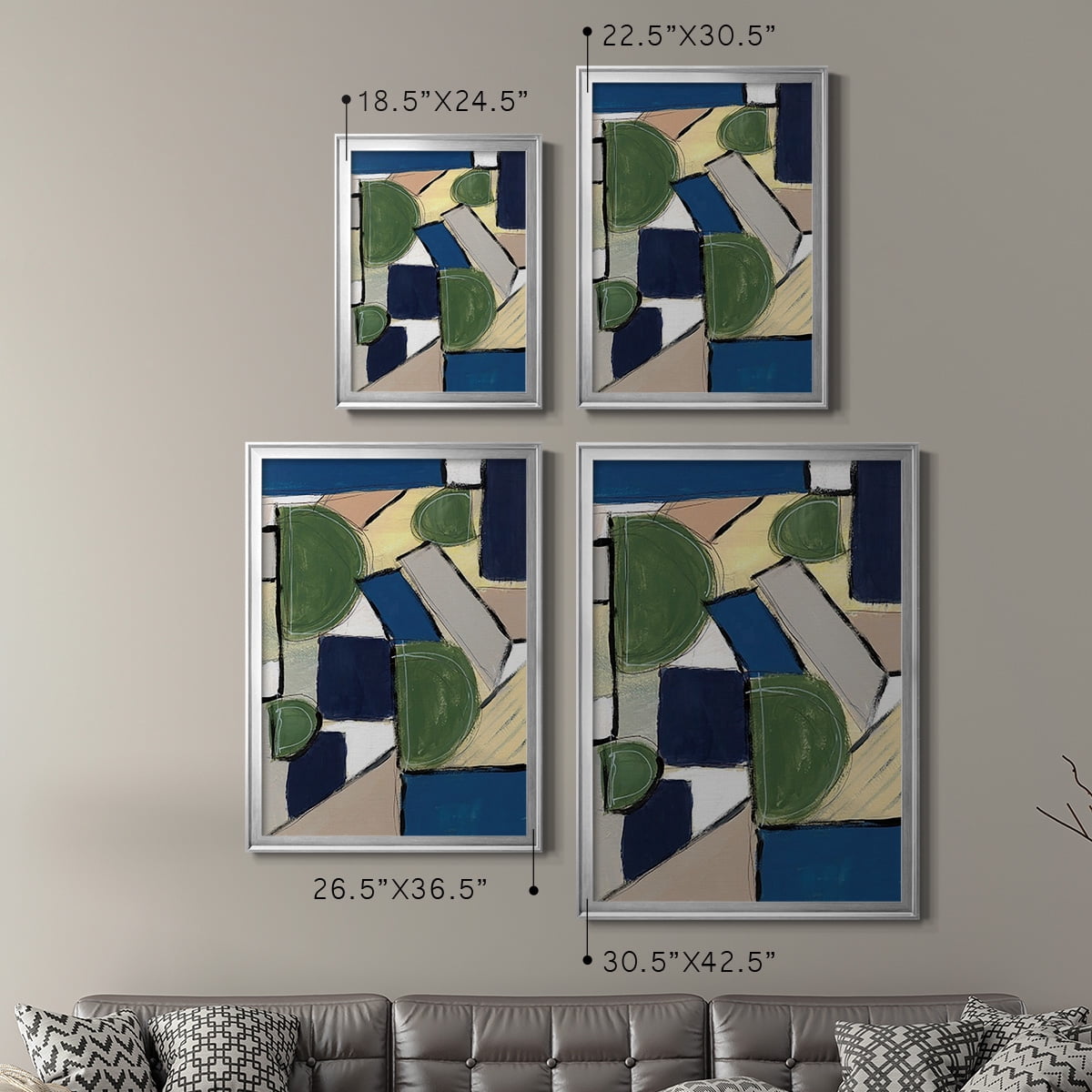 Spatial Mix I Premium Framed Print, in Gold, Black, or Silver - Ready to Hang