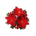 thumbnail image 2 of Candelabro Titular Mesa de granja Centro de mesa Vela de Navidad Anillos Corona Rojo 20cm, 2 of 8