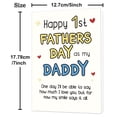 thumbnail image 3 of First Fathers Day Card, First Fathers Day Card Gifts for New Dad, Happy 1st Father's Day Cards Gift for New Dad Daddy Husband, Funny 1st Father's Day Cards Decorations from Baby Daughter Son, 3 of 6