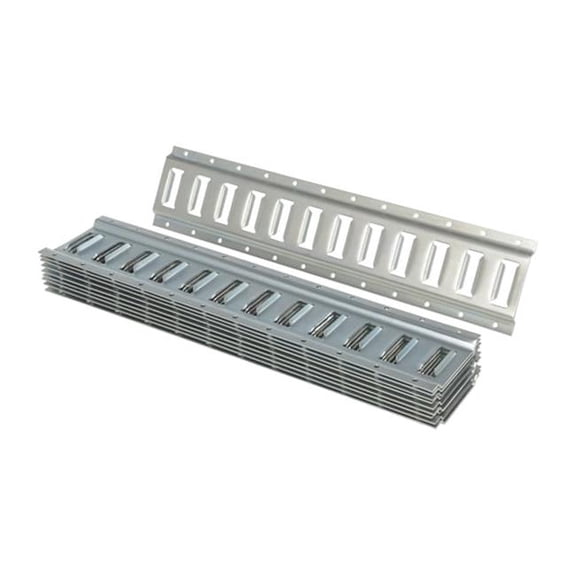 Vestil E-TRK-2-ZN-10PK 2 ft. Steel Zinc Plated E-Track - Gray - Pack of 10