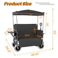 thumbnail image 5 of BOFANG All-Terrain Folding Wagon Cart 3-in-1 with Bench, Canopy, and Table, 500lbs Heavy Duty for Garden, Fishing,Black, 5 of 10