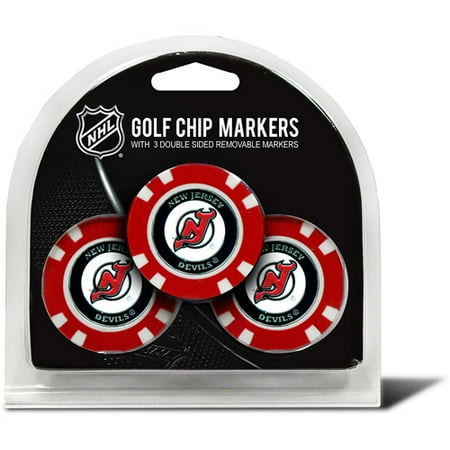 Team Golf NHL New Jersey Devils 3 Pack Golf Chip Ball Markers