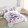 thumbnail image 4 of Manfei Watercolor Xmas Tree Full Size Comforter Sets for Child, Pink Winter Christmas Bedding Comforter Set, Santa Claus Gifts Reversible Bedding Sets, Super Cozy Room Decor, 3 Pieces, 4 of 9