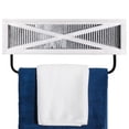 thumbnail image 4 of Autumn Alley White Barn Door Farmhouse Towel Rack with Shelf – Galvanized Metal Accent, 4 of 7