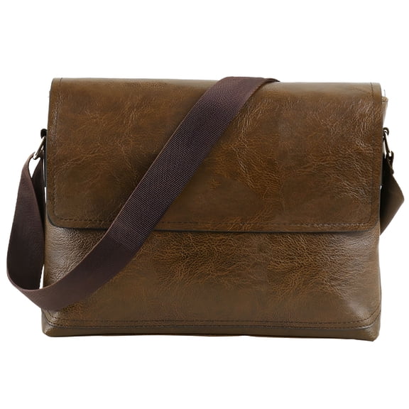 GASTROPOD Men Handbag Pu Leather Messenger Shoulder Briefcase Vintage Unisex College School Satchel Travel Bag