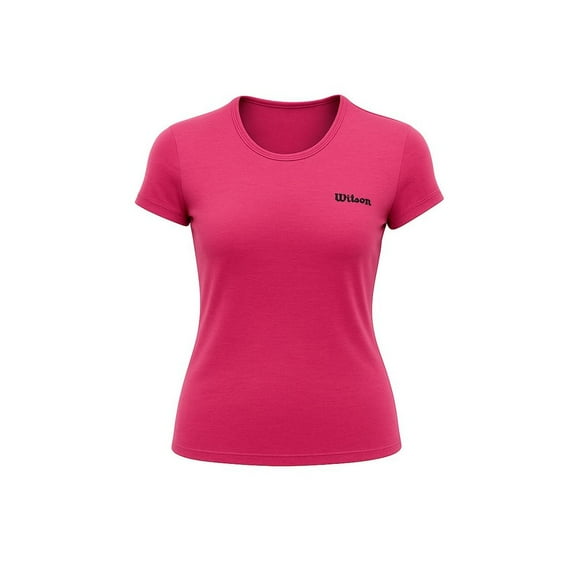 Playera Deportiva Wilson para Mujer Polyspun Cuello Redondo Color Rosa Talla G