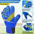 thumbnail image 3 of Beoub Goalkeeper Goalie Soccer Gloves Ages 5-7 Years Old Kids Youth Goal Keeper Field Player Glove Boys Girls Blue Pro Anti-Slip Latex Palm Pu Hand Back Size 5, 3 of 7