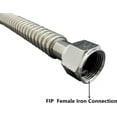 thumbnail image 4 of EZ-Fluid 18-Inch,1" FIP x 1" FIP x 18" Corrugated Flexible Stainless Steel Water Heater Connector Water Supply Line Full-Port For Female Iron Pipes Fitting,Water softener,Filter,Large Port (1Pc), 4 of 4