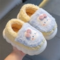 thumbnail image 2 of XXWXYD Baby Closed Toe Plush Slippers, Non-Slip 𝖥oam Sole Ankle Warm House Shoes for Kids Toddler, 2 of 5