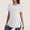 White, variant on Women's Maternity Tops Crewneck Short Sleeve Shirts Casual Loose Tunic Tops Split Hem Ribbed Summer Blouses Pregnancy Clothes