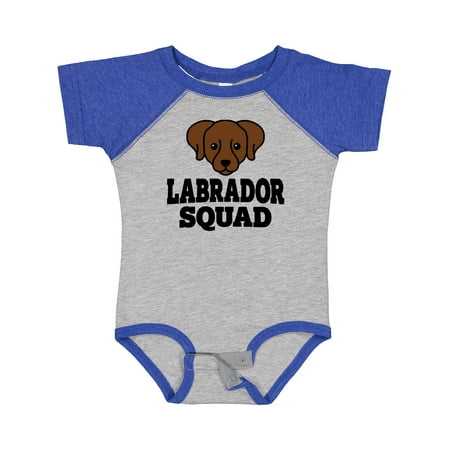 

Inktastic Dog Chocolate Labrador Squad Gift Baby Boy or Baby Girl Bodysuit