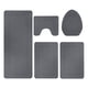 thumbnail image 2 of Kit De Alfombrilla De Bao 5pc Para Uso En El Bao, Ideal Para El Piso Completo Del Bao, Proporcionando Comodidad Y Estilo Para Uso Familiar Y Adulto En Entornos Domsticos, UKHBMC | Gray, 2 of 9