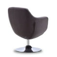 thumbnail image 5 of Caisson Grey and Polished Chrome Twill Swivel Accent Chair (Set of 2), 5 of 5