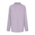 thumbnail image 5 of COMVALUE Women's 2026 Polo Shirts Long Sleeve Cotton Collared T Shirt Golf Shirt Business Casual Tee Uniform Tops 3-Button (Light Purple, M), 5 of 6