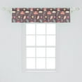 thumbnail image 2 of Ambesonne Botanical Window Valance, Cartoonish Forest Pattern of Mushroom Berries Leaves and Flora, Curtain Valance for Kitchen Bedroom Decor with Rod Pocket, 54" X 12", Multicolor, 2 of 3