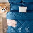 thumbnail image 2 of Juego de edredón CozyLux, tamaño king, 7 piezas, cama en bolsa, color verde azulado, 2 of 9