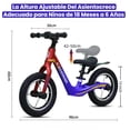 thumbnail image 2 of Bicicleta de Equilibrio para Niños, Bicicleta Sin Pedales con Asiento Ajustable, 2 of 9