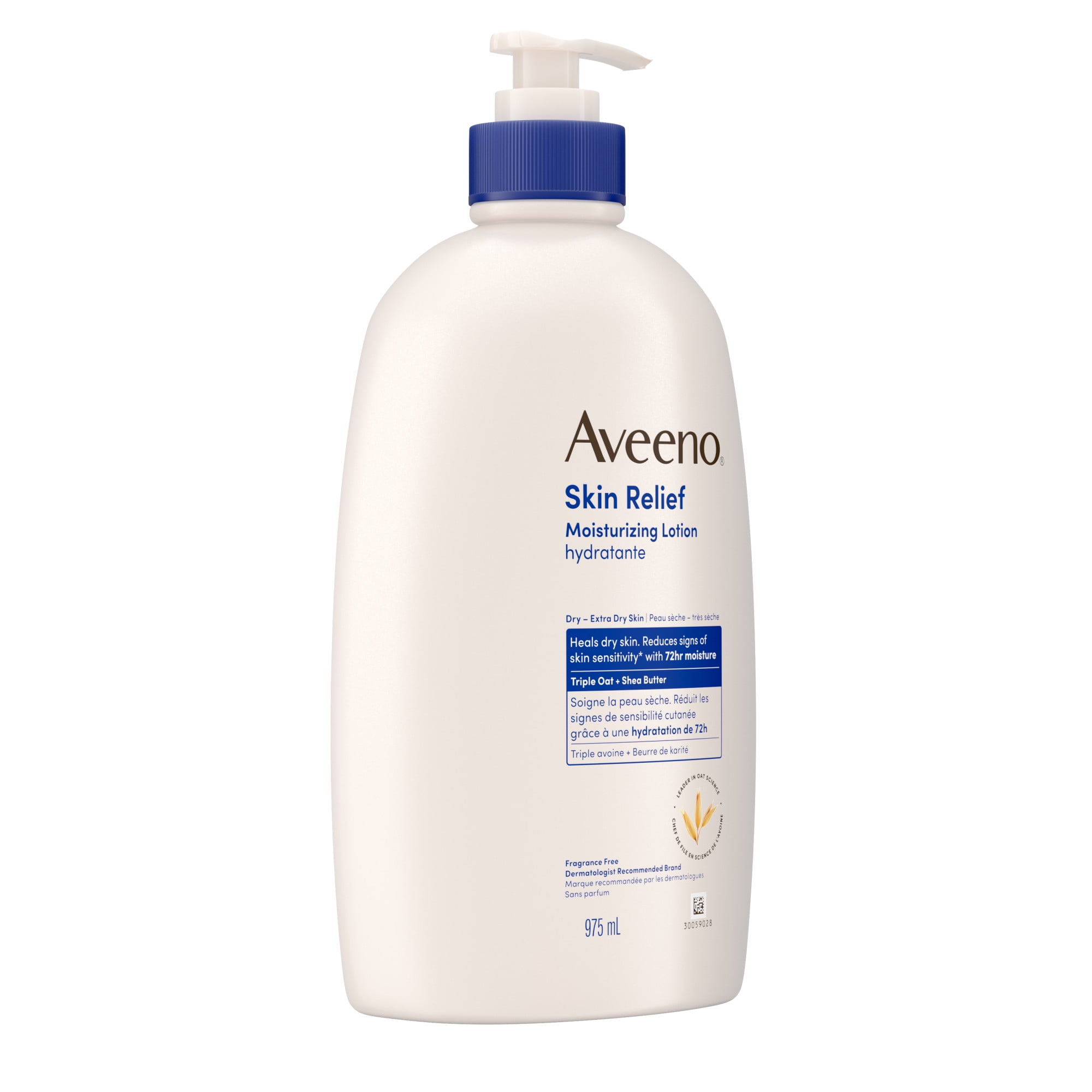 Aveeno Skin Relief Moisturizing Lotion, Shea Butter, Oat, Dimethicone, Dry Skin Body Moisturizer, Fragrance Free
