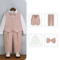 thumbnail image 3 of RMGVDSD Toddler Boys Suits Formal Outfit Boy's Suit Set Dress Shirt Vest Pants Outfits Kids Formal Clothing For Children Performance Outfit 7-8 Years, 3 of 3