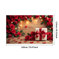 thumbnail image 3 of Valentine's Day Heart Love Backdrop Banner Romantic Flower Design Wedding Photo Props Party Decorations Background Event Display, 3 of 4
