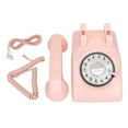 thumbnail image 1 of CUITING Retro Rotary Telephone Corded Old Fashioned Vintage Home Phone with Mechanical Ringer and Speaker Function Pink, 1 of 8