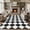 Black and White, variant on Checkered 2x6 Kitchen Rugs, Washable Non Slip Rug Runner for Hallway Modern Diamond Print Laundry Rug Ultra Thin Stain Resistant Throw Carpet for Bathroom Entryway, Brown