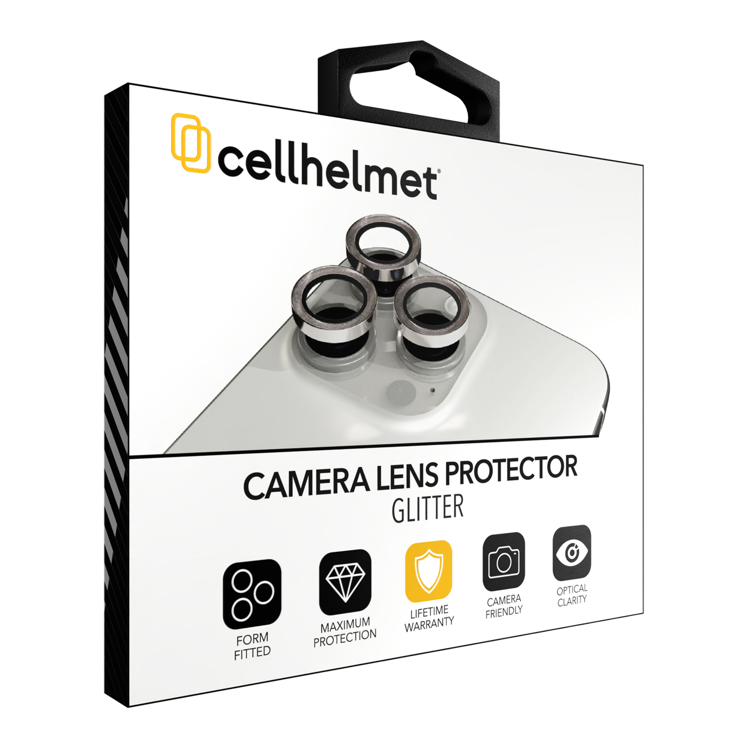 cellhelmet Tempered Camera Glass Protector for Apple iPhone 17 Air, Individual Pieces, Glitter, SC-124-GLT