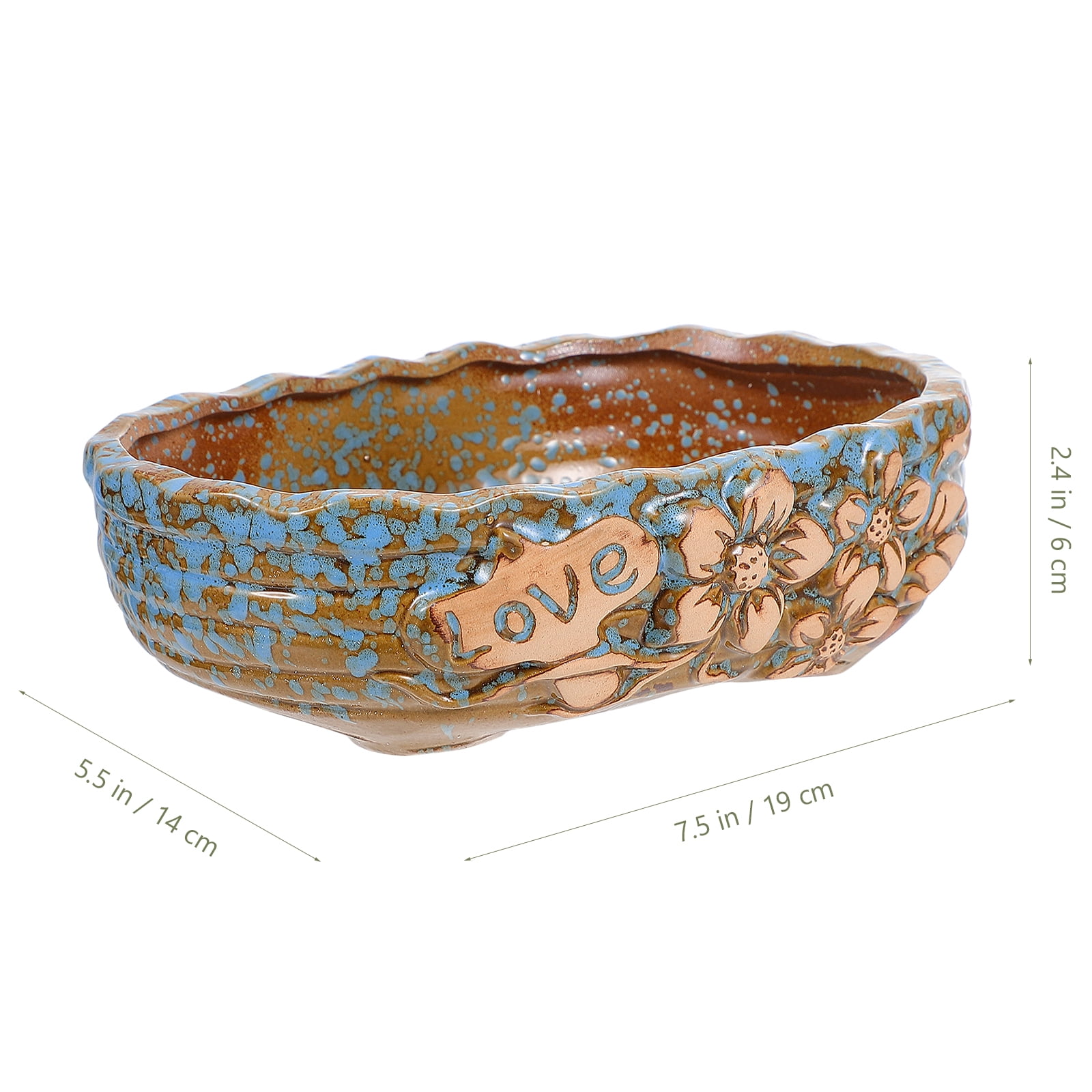 OFFIGAM Large Ceramic Planter Pot for Indoor and Outdoor Plants, Decorative Flower Container for Home, Office, Garden Décor