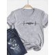 thumbnail image 3 of Camiseta básica para mujer, ropa estampada, camiseta de leopardo, corazón de amor, tendencia, Top bonito de verano, Camiseta estampada de manga corta a la moda, 3 of 5