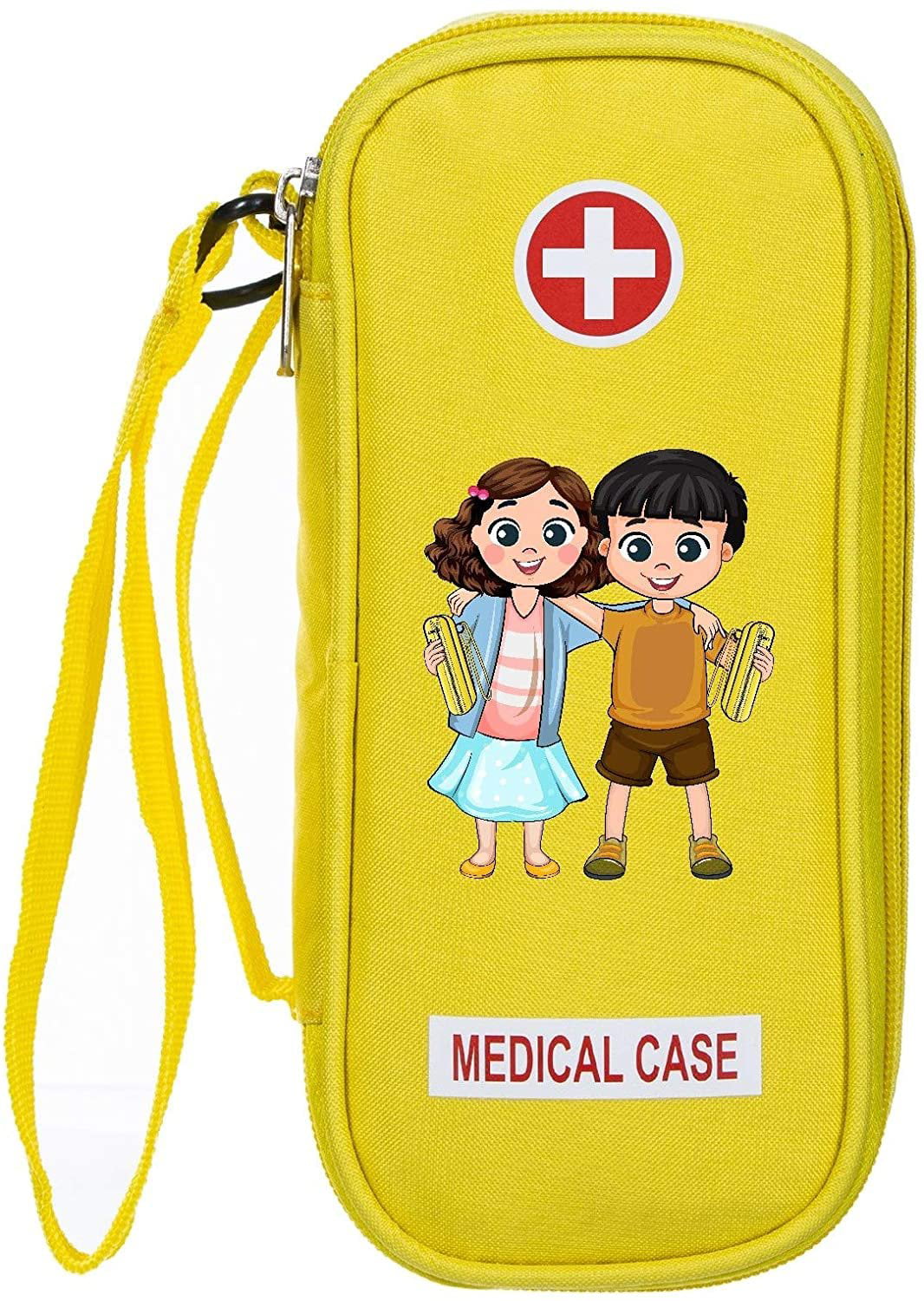 PracMedic Bags Epipen Case - Epi pens Carrying Case- Medical Case for Kids  - Insulated to Hold Inhaler, Epi Pen, Auvi Q, Epinephrine, Allergies  Medication - Medicine Bag for Traveling (Blue) :
