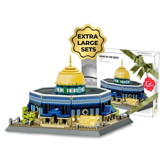 Building Blocks Toys for Kids - Dome of The Rock Building Blocks Set- 900+ Pcs Masjid Al Aqsa Construction Toys â Best Islamic Learning and Education Toys for Kids